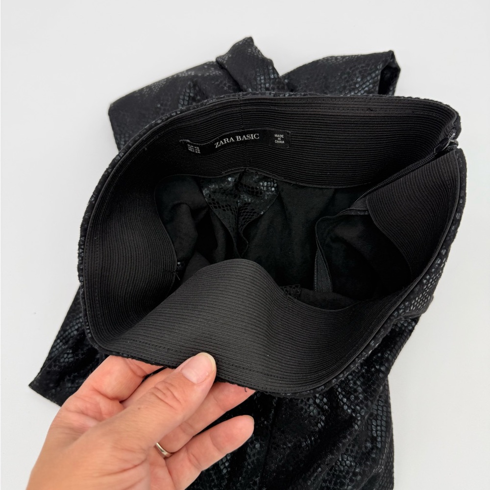 Zara Snakeskin Python Liquid Foiled Pull On Pants… - image 7